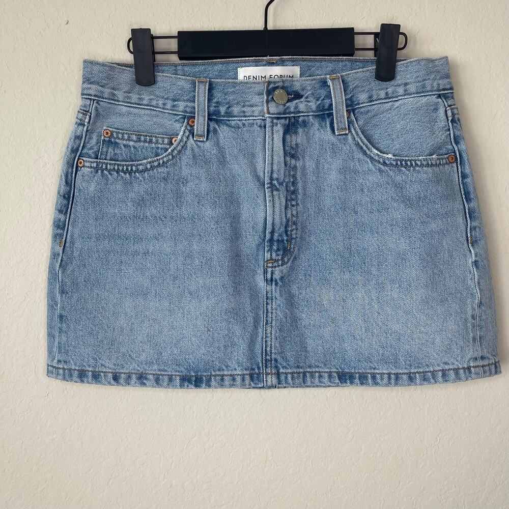 Denim Forum The '90s Ricci Denim Skirt 7 Yrs Bleu Taboo - Size 28 - Picture 3 of 7